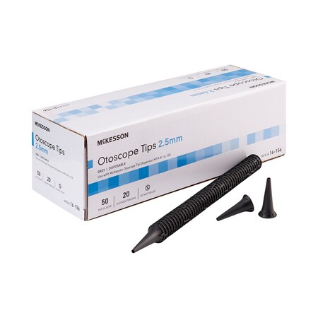 Mckesson Disposable Ear Speculum Tip 2.5 mm, PK 1000 16-156